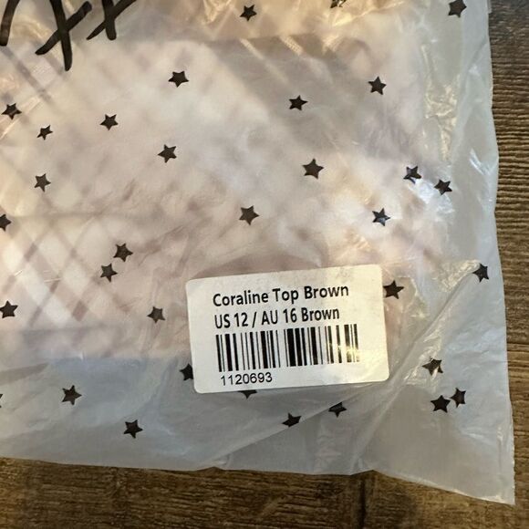 Princess Polly Coraline Top Brown - Picture 8 of 8